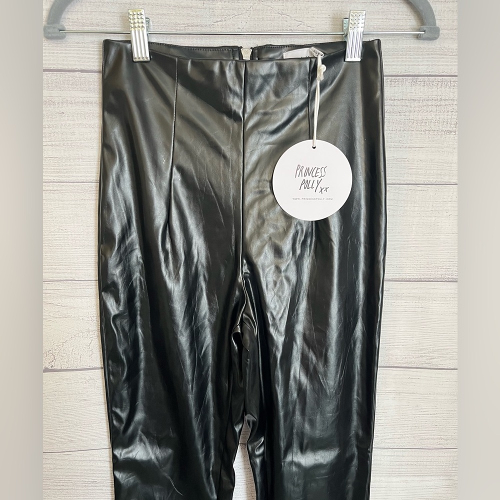 Princess Polly | NWT Lyra Black Skinny Faux Leather Pants - Picture 4 of 10